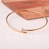 Salve Rose Gold Hasli Nail Choker Necklace for Women