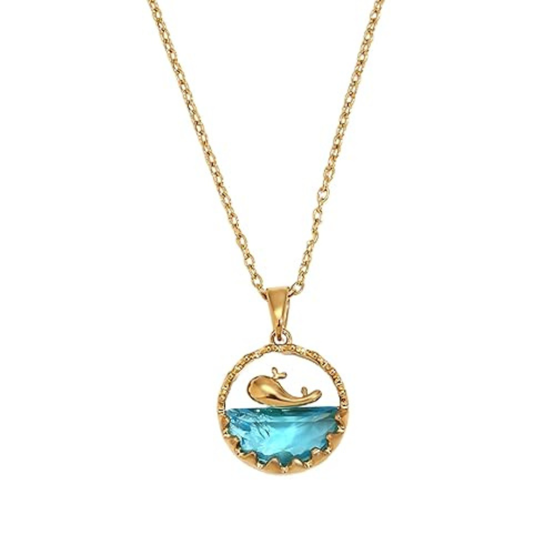 Salve Whale Blue Ocean Pendant for Women