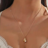 Salve Conch Shell Faux Pearl Pendant for Women