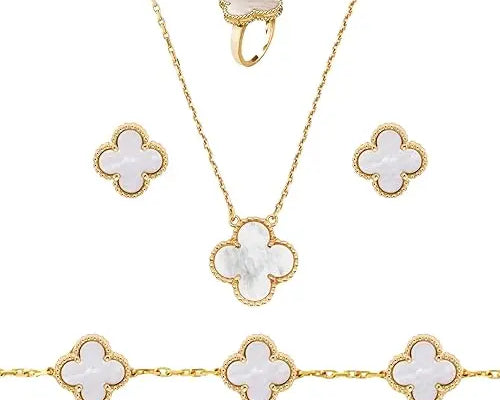 Salve White Clover Pendant Set for Girls - Salve