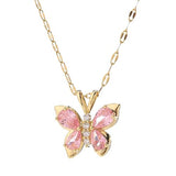 Salve Pink Butterfly Pendant for Women