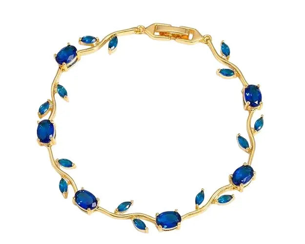 Salve Blue Tulip bracelet featuring a delicate blue tulip charm on a silver chain, detailed close-up of the jewelry piece.