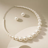 Salve Faux Pearl Studs & Necklace Set