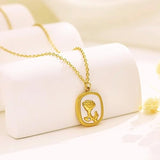 Salve Vintage Rose Pendant for Women