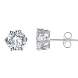 Round cut stainless steel stud earrings by SALVE featuring a sleek, polished design and secure post backing.