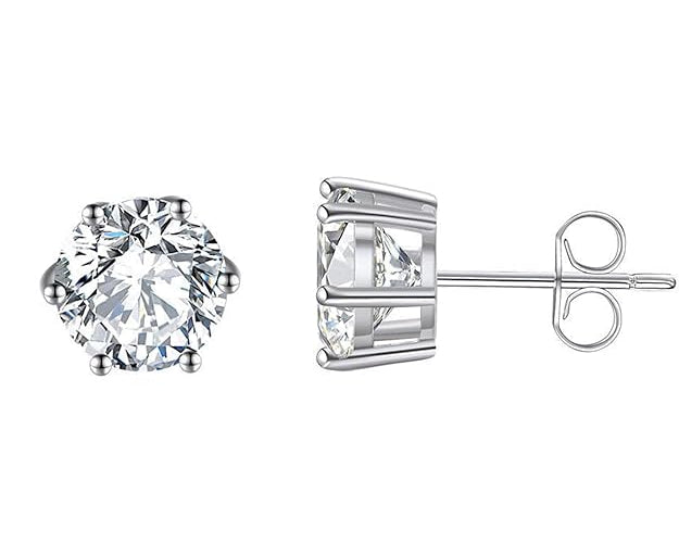Round cut stainless steel stud earrings by SALVE featuring a sleek, polished design and secure post backing.