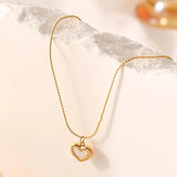 Salve White Stone Heart Pendant for Women