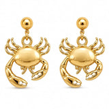 Crab Drop Earrings for Women