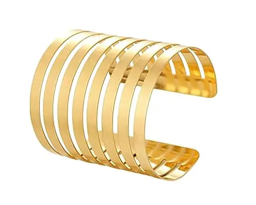 Salve Open Chunky Gold Bracelet for Women - Salve