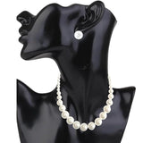 Salve Faux Pearl Studs & Necklace Set
