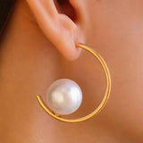 Salve Sleek Pearl Earrings for Women