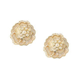 Salve White Rose Stud Earrings for Women Stylish