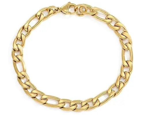 Salve Men Gold Figaro Chain Bracelet for Men - Salve