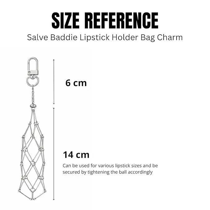 SALVE Baddie Mesh Lipstick Holder with a sleek black mesh design, perfect for organizing and displaying lipstick collection.
