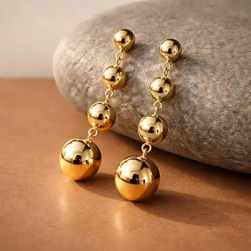 Salve long beaded drop earrings for women featuring intricate beadwork and elegant design, perfect for stylish accessories.