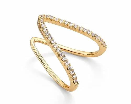 Salve CZ V-Shaped Finger Ring for Women - Salve