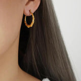 Salve Chic Bamboo Hoop Fancy Earrings for Women