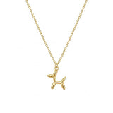 Gold Balloon Dog Pendant Necklace
