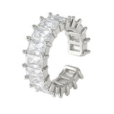 Salve Silver Emerald-Cut Ring for Women