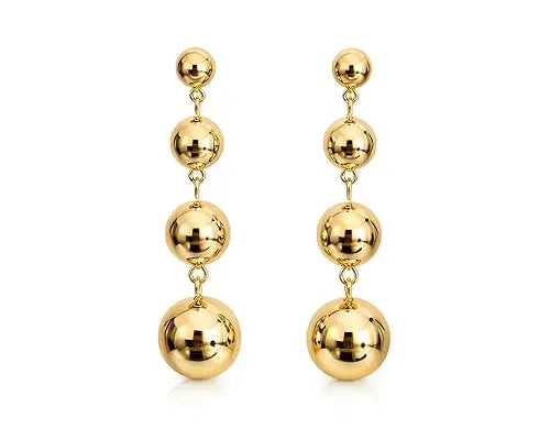 Salve long beaded drop earrings for women featuring colorful beads and intricate design, stylish jewelry accessory