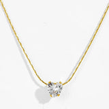 Salve Heart Solitaire Stone Pendant for Women