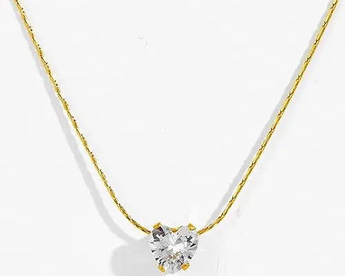 Salve Heart Solitaire Stone Pendant for Women - Salve