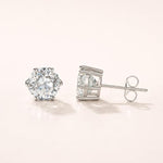 Round cut stainless steel stud earrings by SALVE featuring a polished silver finish and classic design for everyday wear.