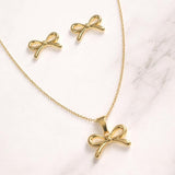 Bow-Mance Stud Earrings & Pendant Set SALVE