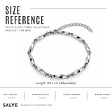 Silver-Toned Minimal Bracelet for Men