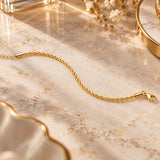 2mm Gold Rope Chain Bracelet