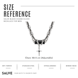 Gothic Black Cross Silver Chain for Men