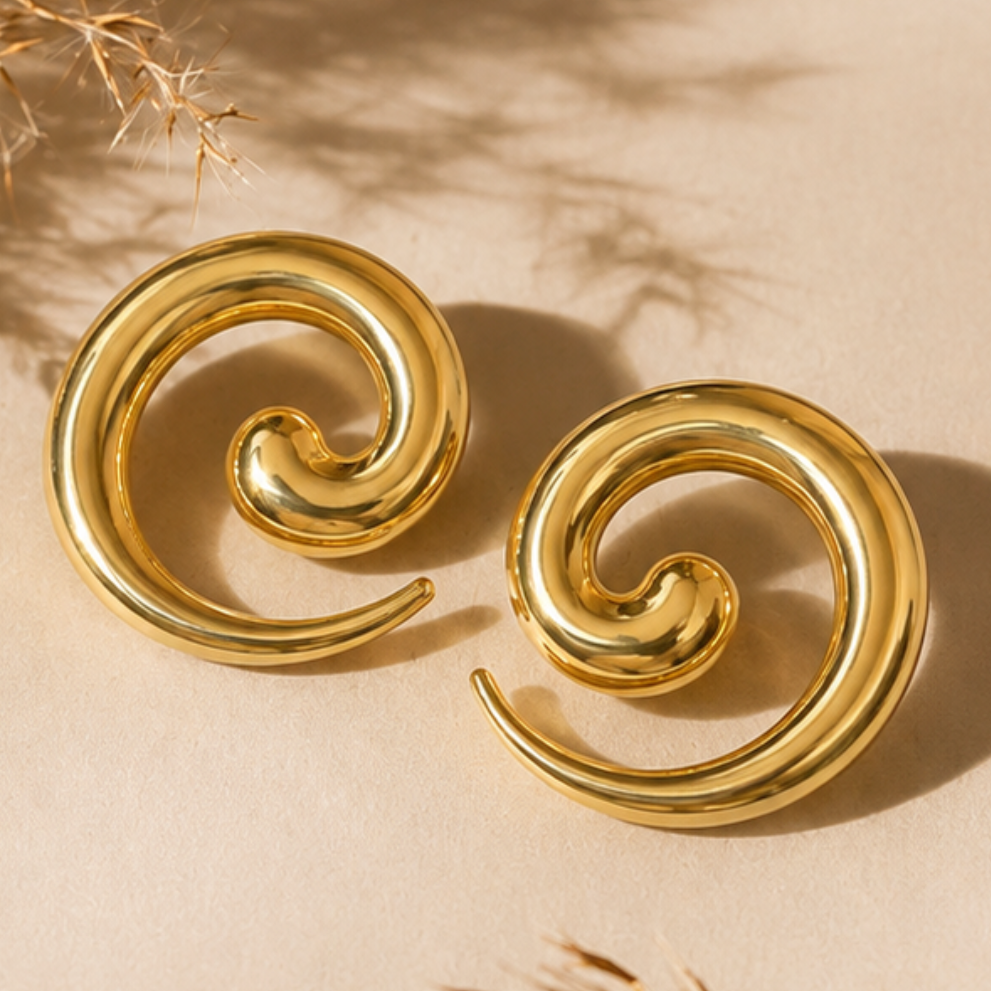 Chic Spiral Statement Earrings