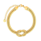 Salve Herringbone Knotted Gold Bracelet