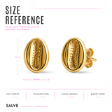 Cowrie Shell Gold Earrings