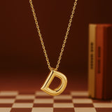 Salve 'D' Bubble Initial Pendant Necklace