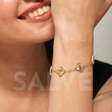 Salve Gold-Toned Clover Bracelet