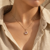 Baby Pink CZ Turtle Pendant
