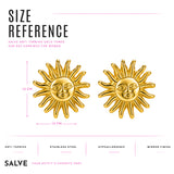 Anti Tarnish Sun Stud Earrings