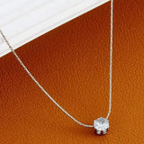 Salve Solitaire stone pendant necklace for women featuring a polished gemstone set in a delicate chain.
