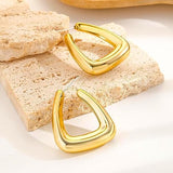 Salve Triangular Gold Hoop Earrings for Women