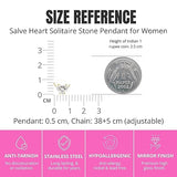 Salve Heart Solitaire Stone Pendant for Women