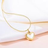 Salve White Stone Heart Pendant for Women
