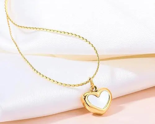 Salve White Stone Heart Pendant for Women - Salve