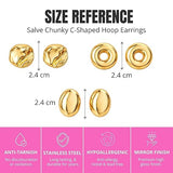 Salve Gold Chunky Earrings Set for Women - Salve