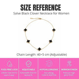 Salve Black Clover gold chain necklace with a sleek, shiny design, featuring a comfortable fit and stylish accessory for everyday wear.