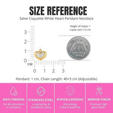 Salve White Stone Heart Pendant for Women