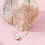 Salve Heart Solitaire Stone Pendant for Women