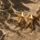 Jellyfish Beach Gold Earrings
