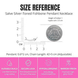 Salve Silver Fishbone Pendant for Women