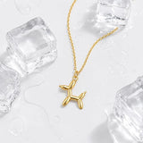 Gold Balloon Dog Pendant Necklace
